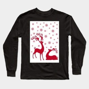 Cute Christmas deer Long Sleeve T-Shirt